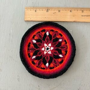 Handcrafted Mandala patch. All hand stitched for a one of a kind patch.